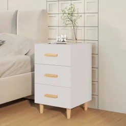 vidaXL Mesas-Mesita de noche madera de ingeniería 40x40x66 cm