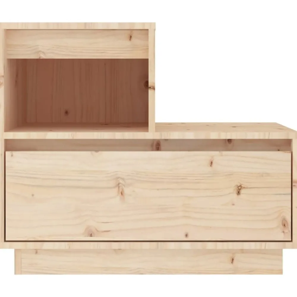vidaXL Mesas-Mesita de noche madera maciza de pino 60x34x51 cm