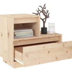 vidaXL Mesas-Mesita de noche madera maciza de pino 60x34x51 cm