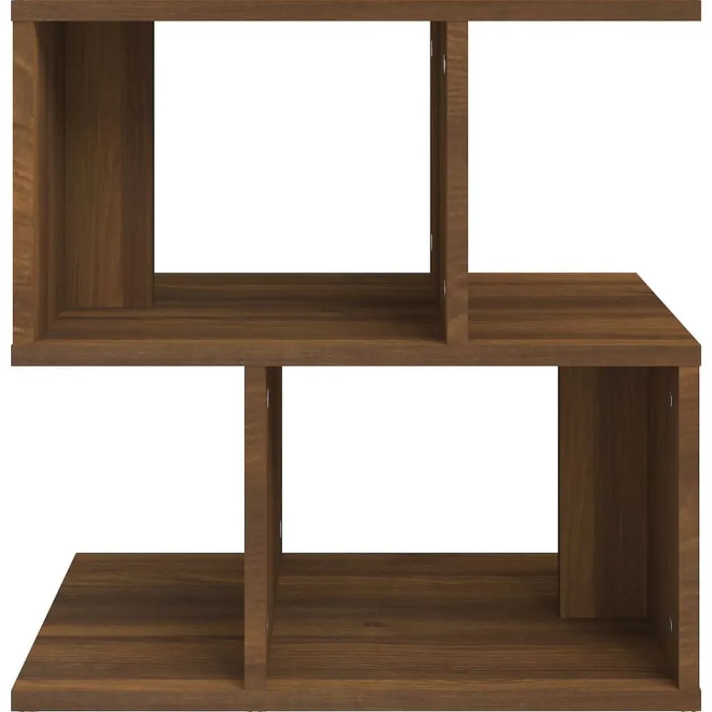 vidaXL Mesas-Mesita de noche madera contrachapada marrón roble 50x30x51,5cm