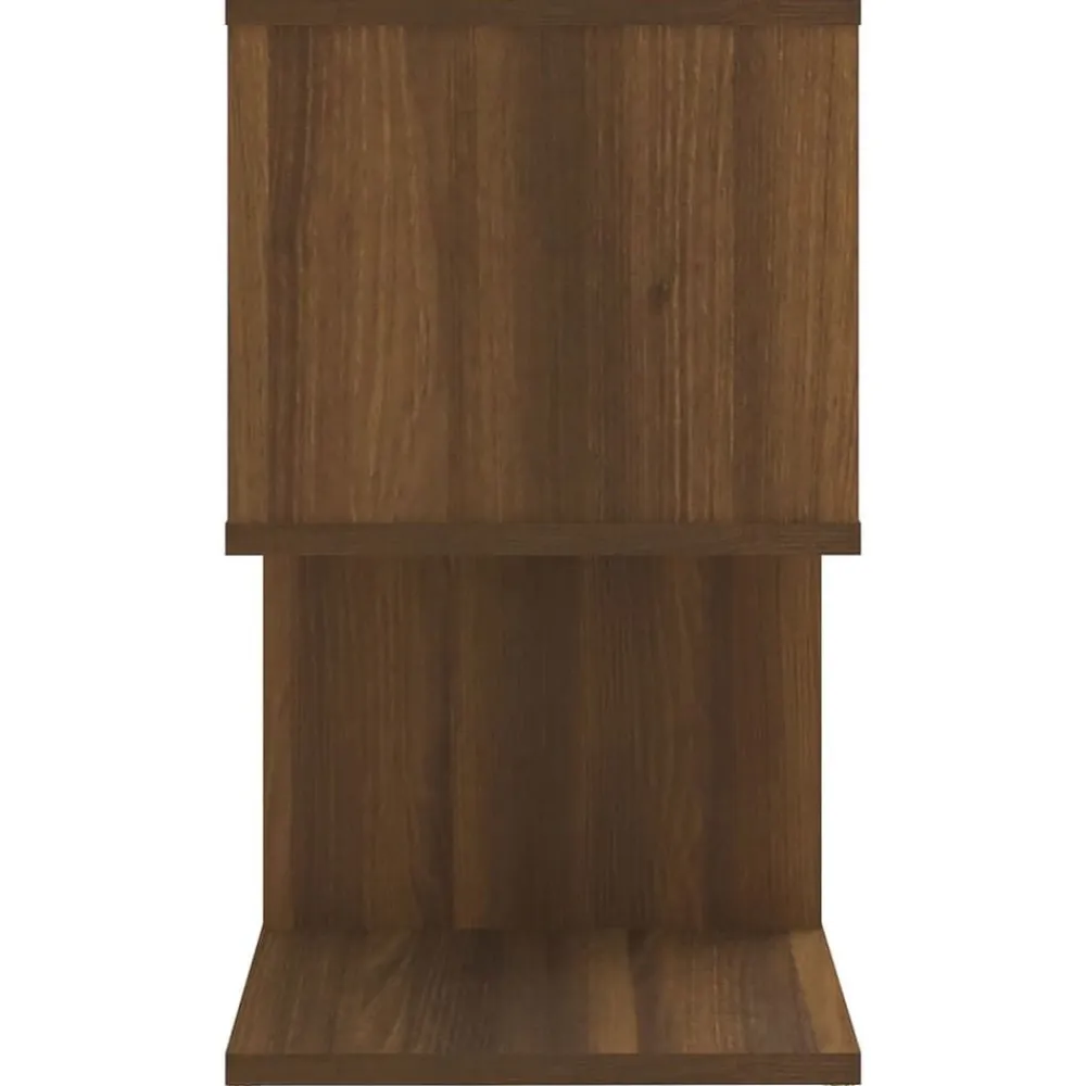 vidaXL Mesas-Mesita de noche madera contrachapada marrón roble 50x30x51,5cm