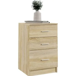 vidaXL Mesas-Mesita de noche madera contrachapada 40x40x63 cm