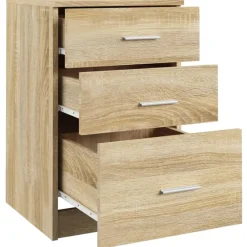 vidaXL Mesas-Mesita de noche madera contrachapada 40x40x63 cm