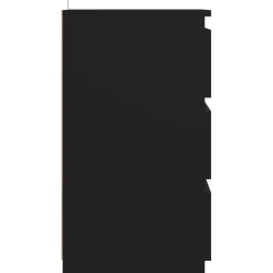 vidaXL Mesita de noche madera contrachapada 40x35x62,5 cm Negro