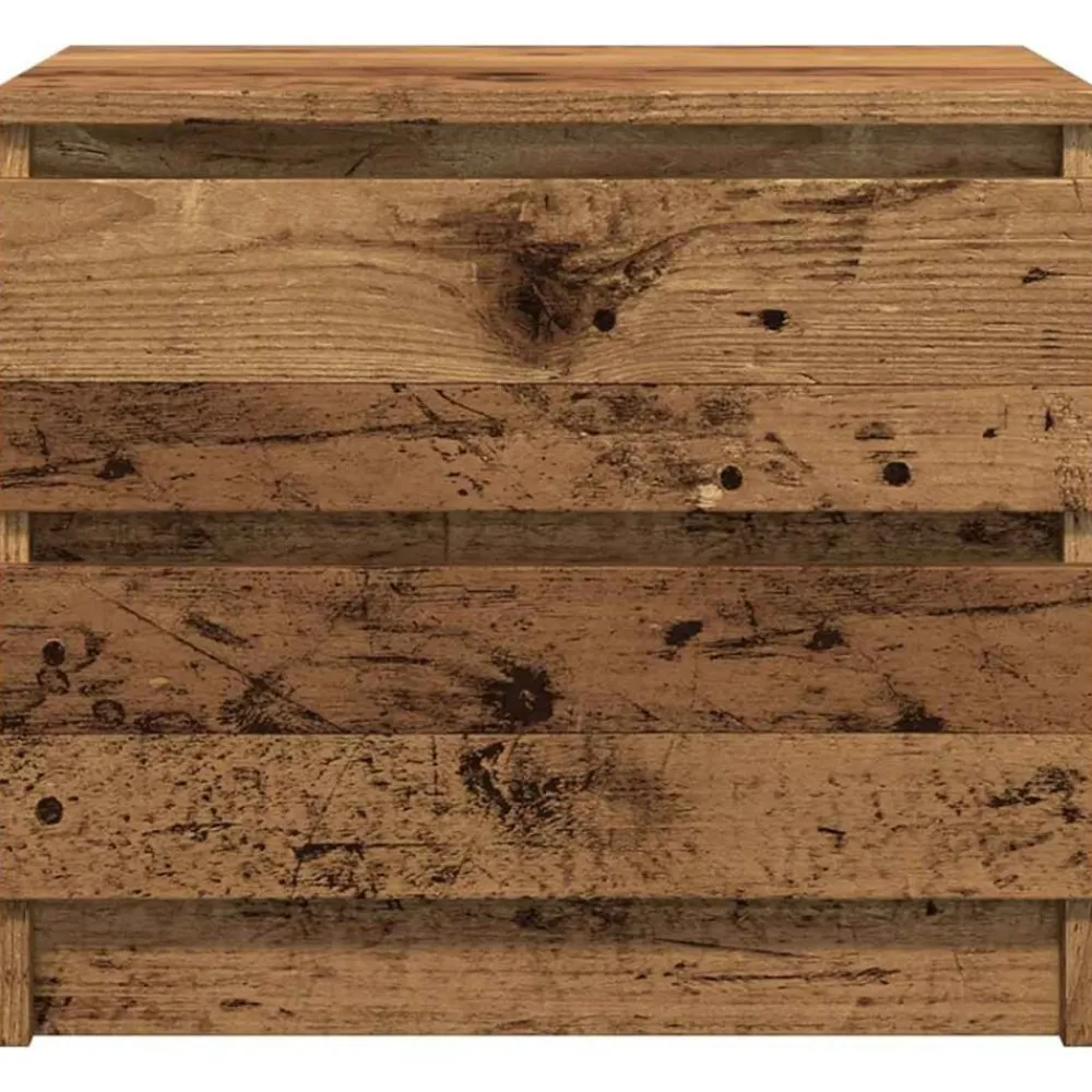 vidaXL Mesita de noche madera de ingeniería envejecida 50x40x43.5 cm Madera antigua Best
