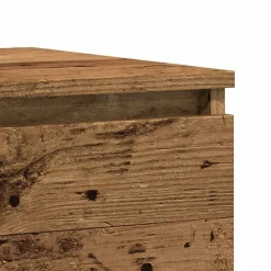 vidaXL Mesita de noche madera de ingeniería envejecida 50x40x43.5 cm Madera antigua Best