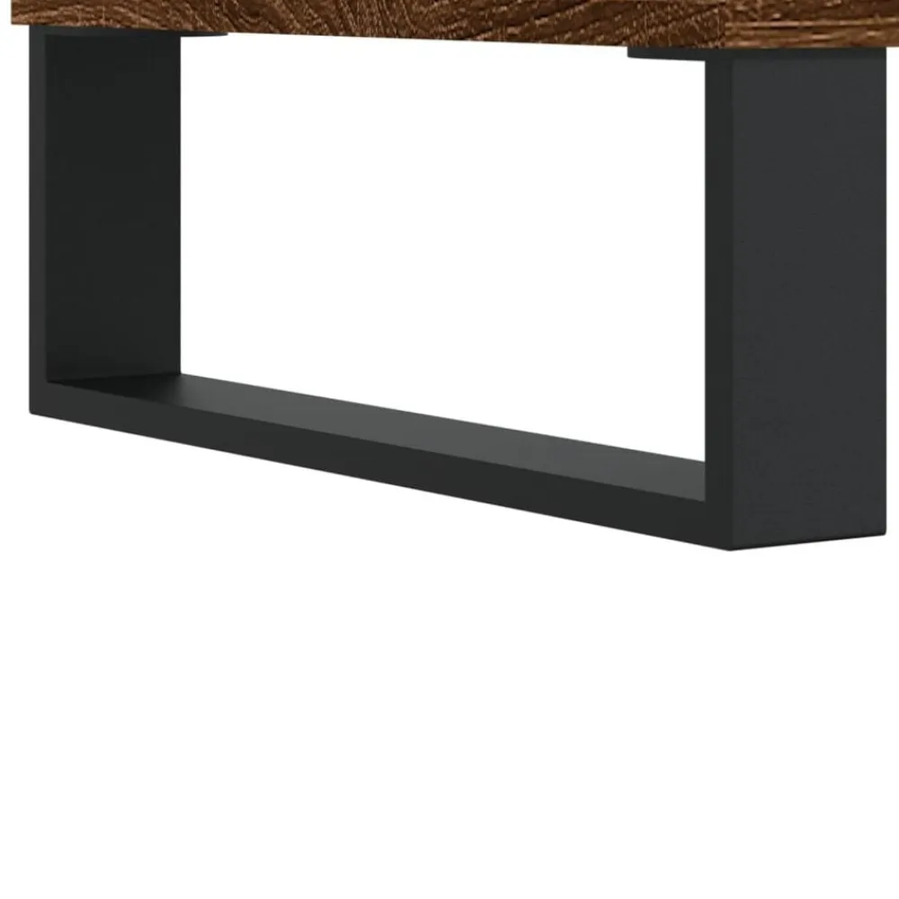 vidaXL Mesas-Mesita de noche madera de ingeniería marrón roble 40x40x50 cm