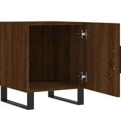 vidaXL Mesas-Mesita de noche madera de ingeniería marrón roble 40x40x50 cm