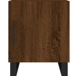 vidaXL Mesas-Mesita de noche madera de ingeniería marrón roble 40x40x50 cm
