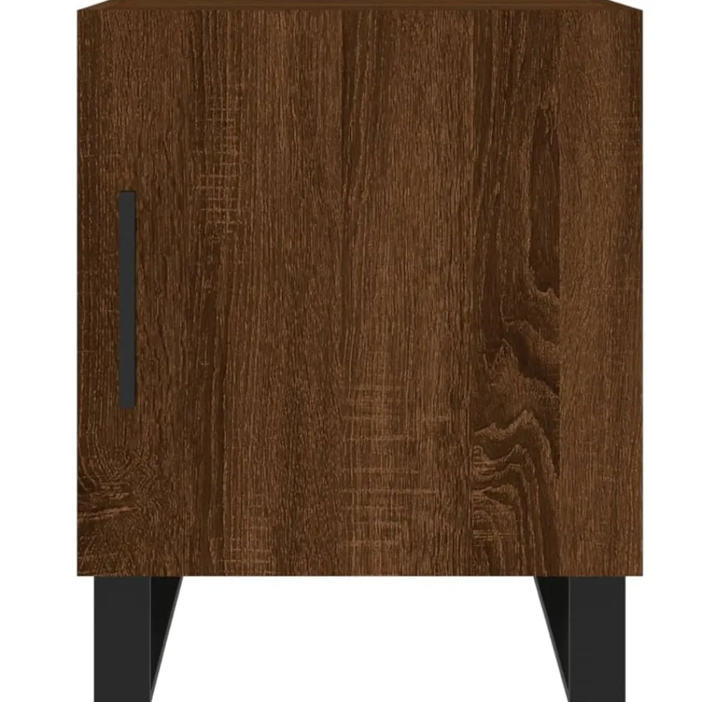 vidaXL Mesas-Mesita de noche madera de ingeniería marrón roble 40x40x50 cm
