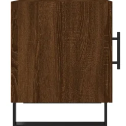 vidaXL Mesas-Mesita de noche madera de ingeniería marrón roble 40x40x50 cm