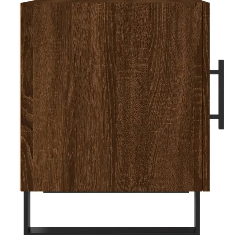 vidaXL Mesas-Mesita de noche madera de ingeniería marrón roble 40x40x50 cm