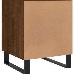 vidaXL Mesas-Mesita de noche madera de ingeniería marrón roble 40x40x50 cm