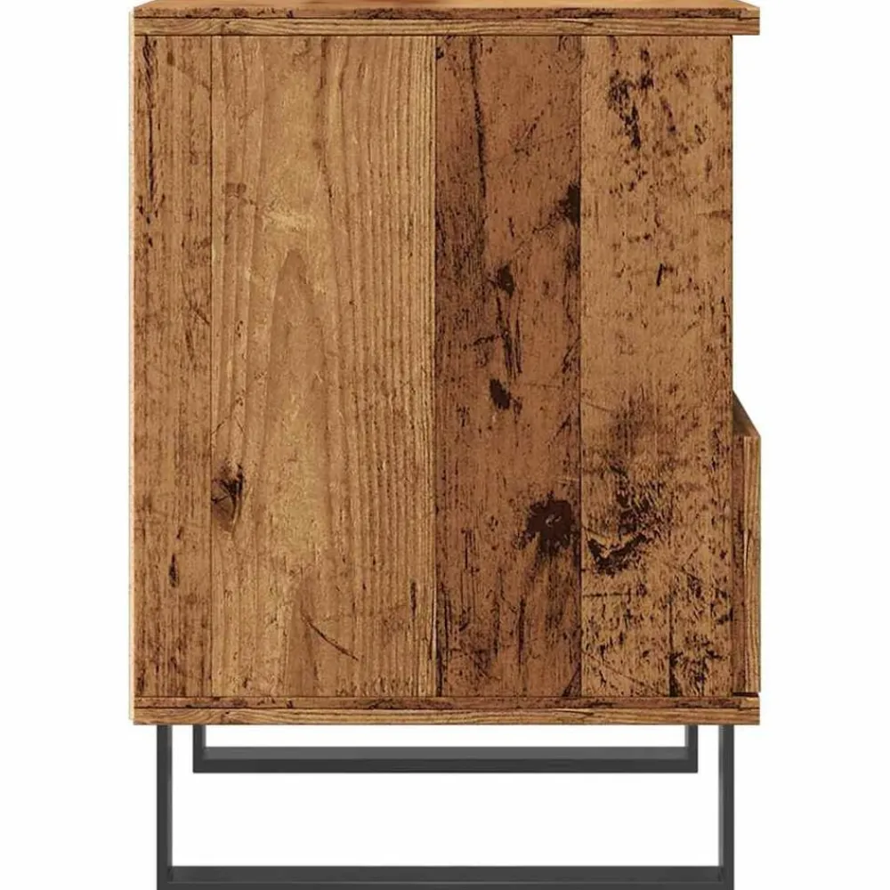 vidaXL Mesas-Mesita de noche madera ingeniería madera envejecida 40x35x50 cm