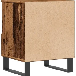 vidaXL Mesas-Mesita de noche madera ingeniería madera envejecida 40x35x50 cm