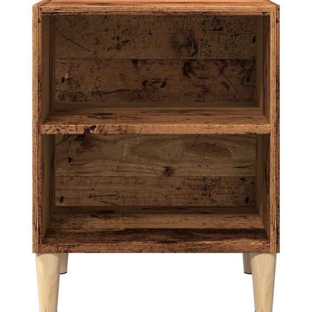 vidaXL Mesita de noche madera de ingeniería envejecida 40x30x50 cm Madera antigua Best