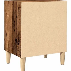vidaXL Mesita de noche madera de ingeniería envejecida 40x30x50 cm Madera antigua Best
