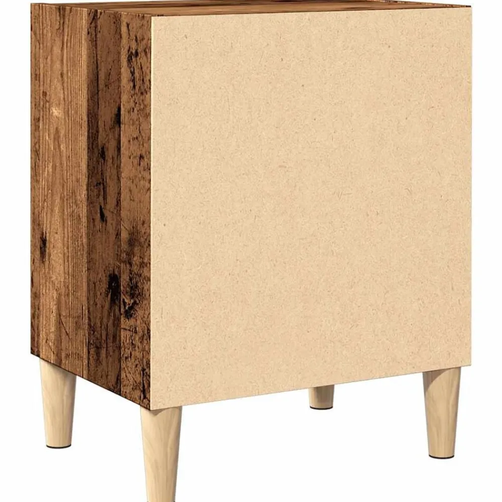 vidaXL Mesita de noche madera de ingeniería envejecida 40x30x50 cm Madera antigua Best