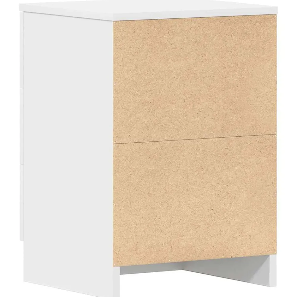 vidaXL Mesita de noche madera contrachapada 38x35x56 cm Blanco Best