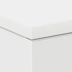 vidaXL Mesita de noche madera contrachapada 38x35x56 cm Blanco Best