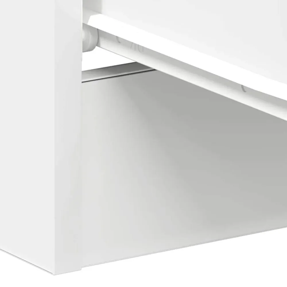 vidaXL Mesita de noche madera contrachapada 38x35x56 cm Blanco Best