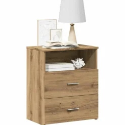 vidaXL Mesas-Mesita de noche madera de ingeniería 50x32x60 cm