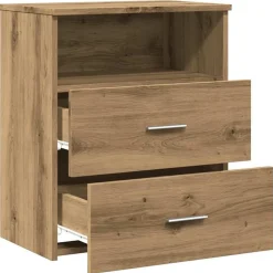 vidaXL Mesas-Mesita de noche madera de ingeniería 50x32x60 cm
