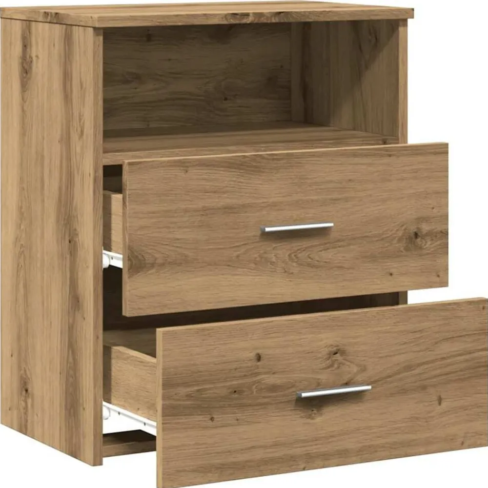 vidaXL Mesas-Mesita de noche madera de ingeniería 50x32x60 cm