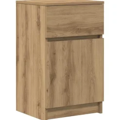 vidaXL Mesita de noche madera de ingeniería roble artisian 39x35x65 cm Roble artisan New