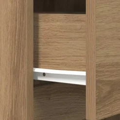 vidaXL Mesita de noche madera de ingeniería roble artisian 39x35x65 cm Roble artisan New