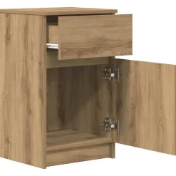 vidaXL Mesita de noche madera de ingeniería roble artisian 39x35x65 cm Roble artisan New