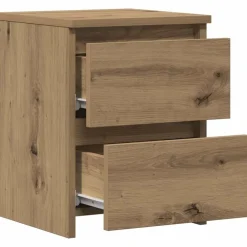vidaXL Mesita de noche madera de ingeniería 30x30x40 cm Roble artisan Discount
