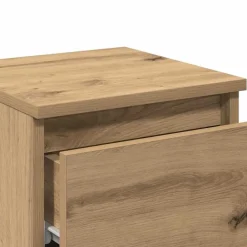 vidaXL Mesita de noche madera de ingeniería 30x30x40 cm Roble artisan Discount