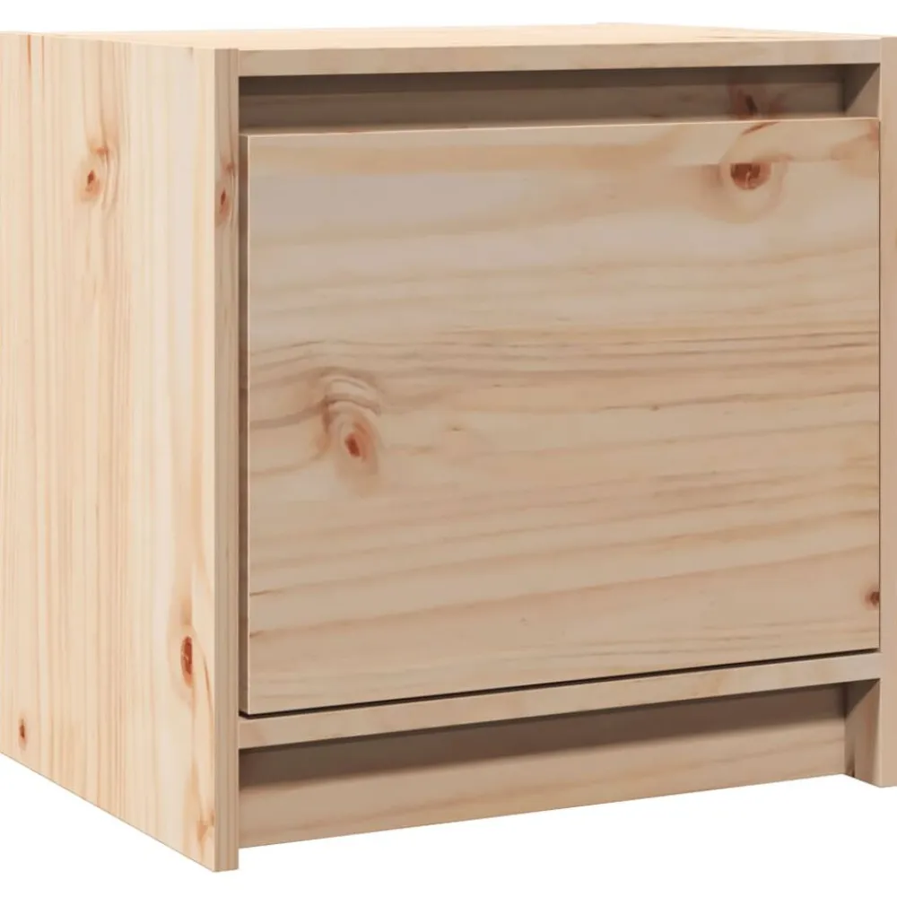 vidaXL Mesita de noche madera maciza de pino 40x30,5x40 cm Natural Online