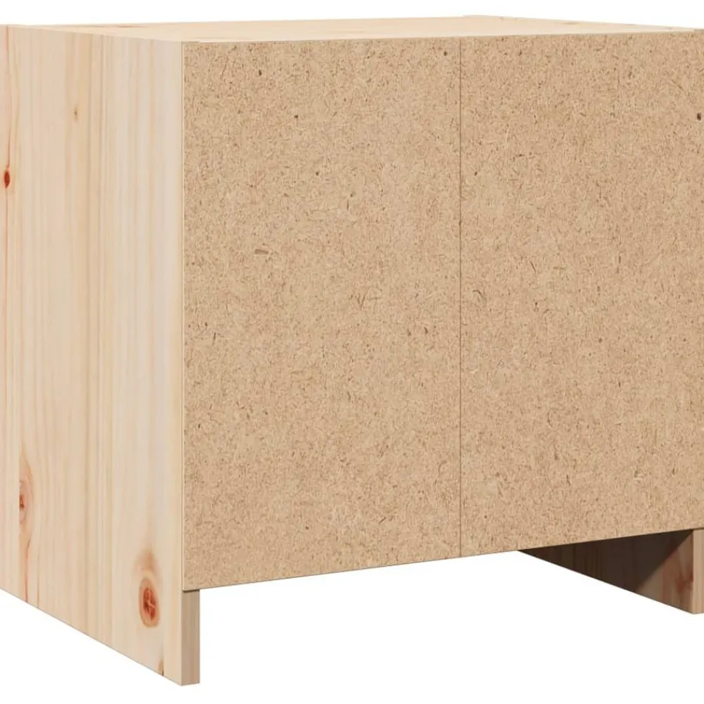 vidaXL Mesita de noche madera maciza de pino 40x30,5x40 cm Natural Online