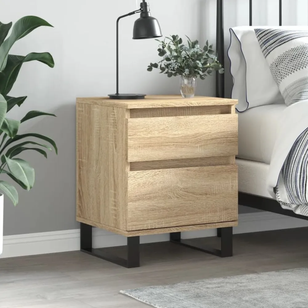 vidaXL Mesita de noche madera de ingeniería 40x35x50 cm Roble Sonoma Best