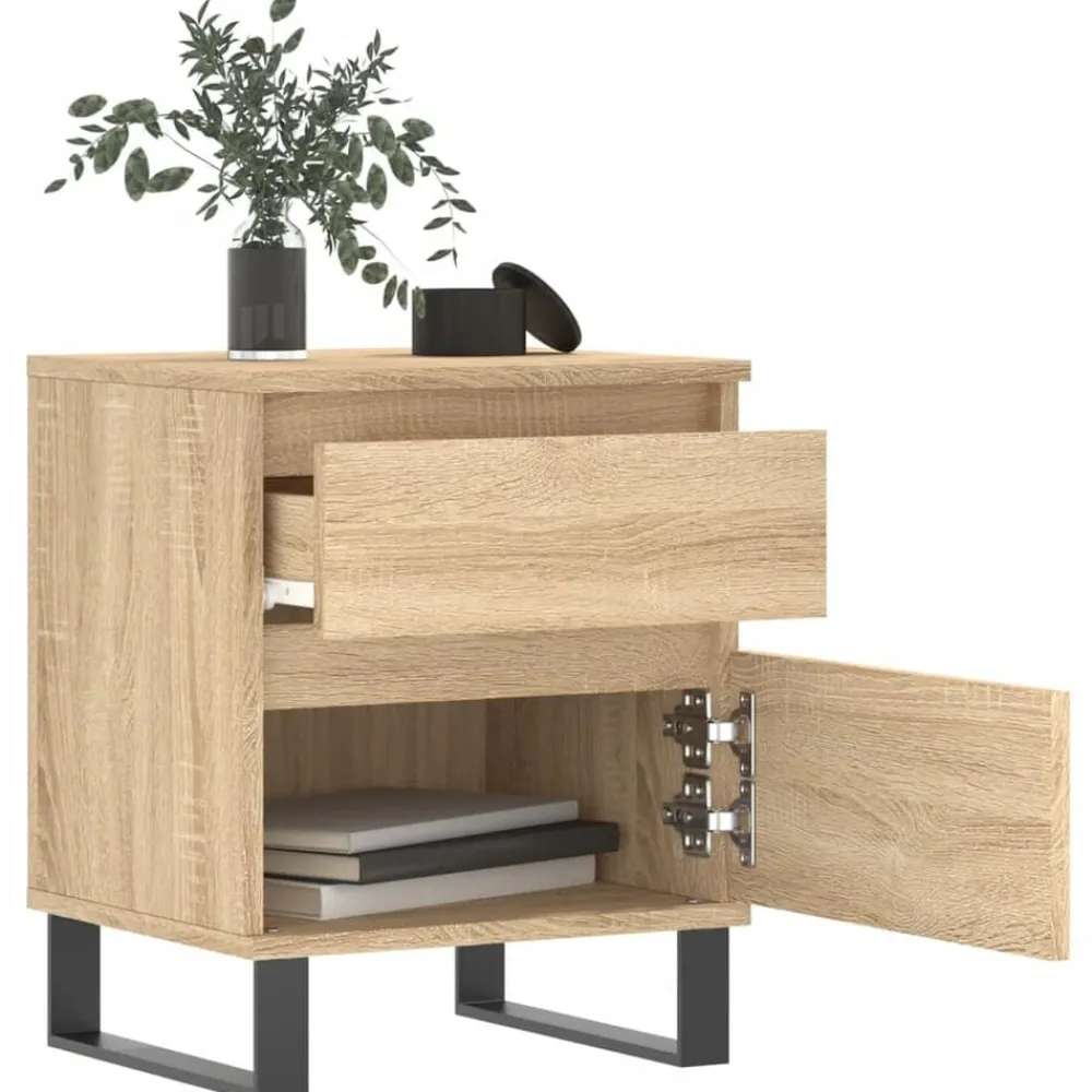 vidaXL Mesita de noche madera de ingeniería 40x35x50 cm Roble Sonoma Best