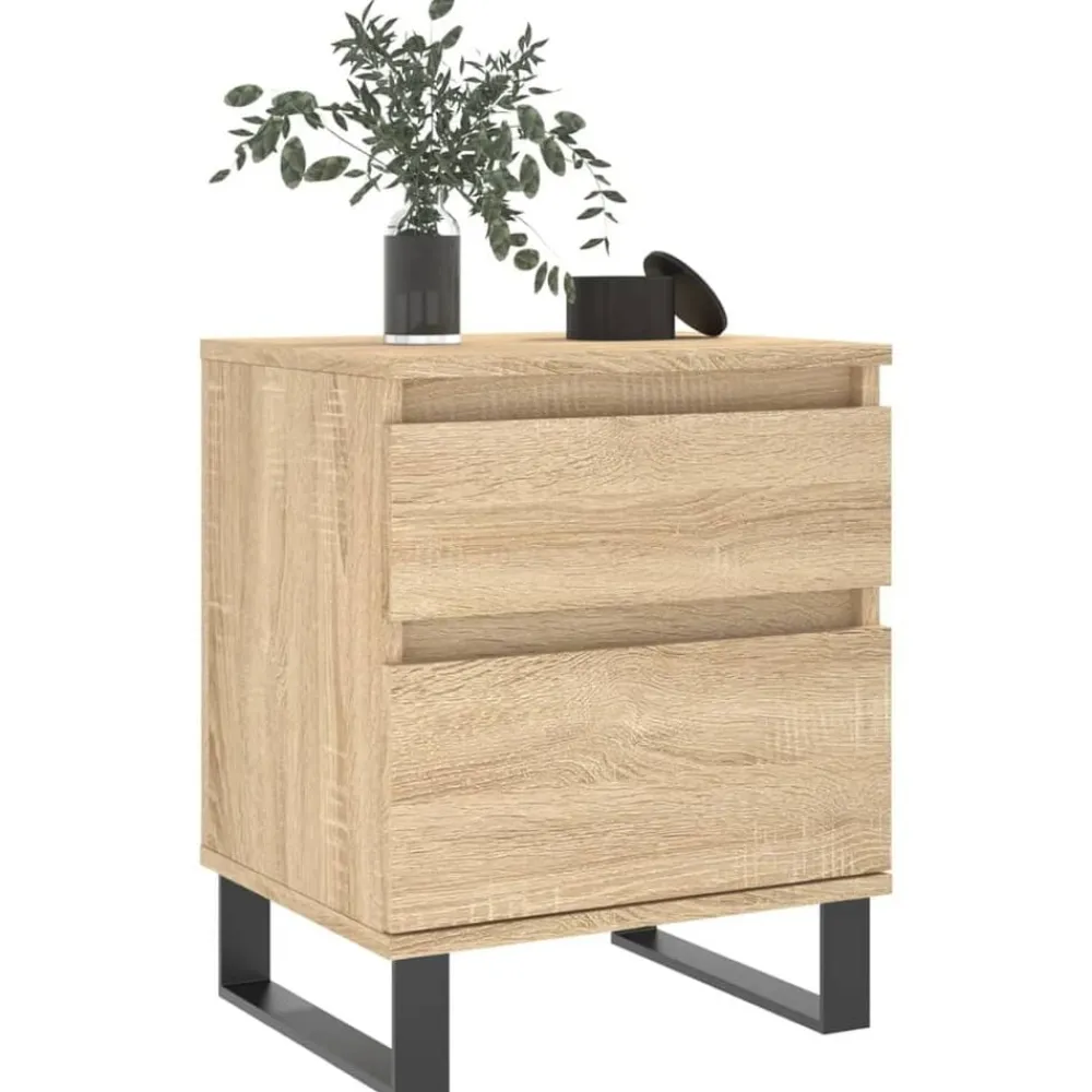 vidaXL Mesita de noche madera de ingeniería 40x35x50 cm Roble Sonoma Best