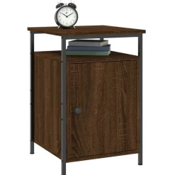 vidaXL Mesita de noche madera contrachapada marrón roble 40x42x60 cm Marr&oacute;n roble Clearance