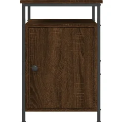 vidaXL Mesita de noche madera contrachapada marrón roble 40x42x60 cm Marr&oacute;n roble Clearance