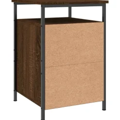 vidaXL Mesita de noche madera contrachapada marrón roble 40x42x60 cm Marr&oacute;n roble Clearance