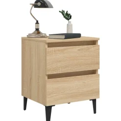 vidaXL Mesas-Mesita de noche madera contrachapada 40x35x50 cm
