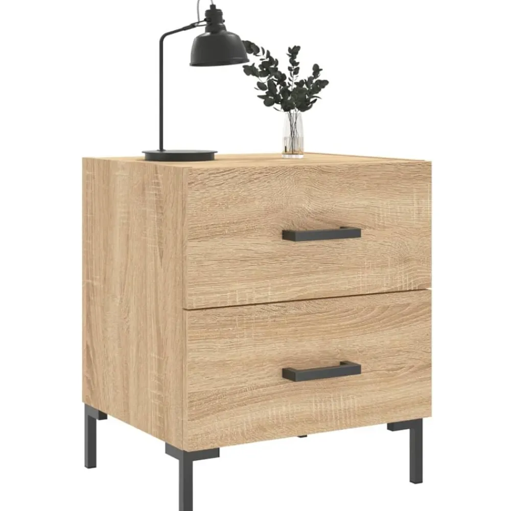 vidaXL Mesita de noche madera de ingeniería 40x35x47,5 cm Roble Sonoma Outlet