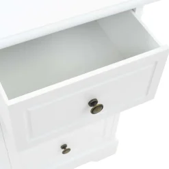 vidaXL Mesas-Mesita de noche MDF y madera de pino 35x32x59 cm