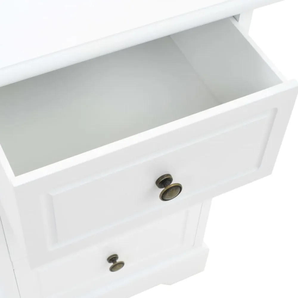 vidaXL Mesas-Mesita de noche MDF y madera de pino 35x32x59 cm