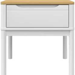 vidaXL Mesita FLORO madera maciza de pino blanca 55x55x54 cm Blanco Best