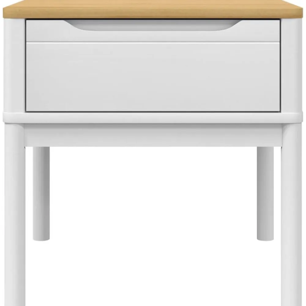 vidaXL Mesita FLORO madera maciza de pino blanca 55x55x54 cm Blanco Best