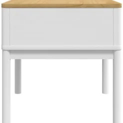 vidaXL Mesita FLORO madera maciza de pino blanca 55x55x54 cm Blanco Best