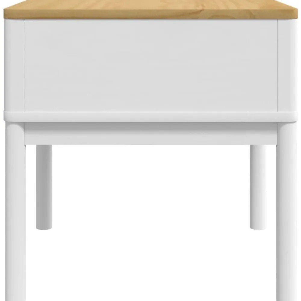 vidaXL Mesita FLORO madera maciza de pino blanca 55x55x54 cm Blanco Best