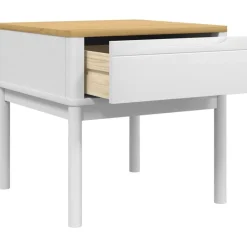 vidaXL Mesita FLORO madera maciza de pino blanca 55x55x54 cm Blanco Best